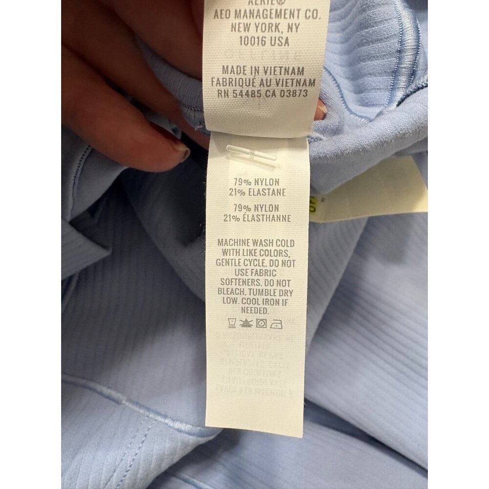 NWT OFFLINE By Aerie Real Me XTRA Ribbed High Waisted Trouser Blue-sz XL - Picture 11 of 12